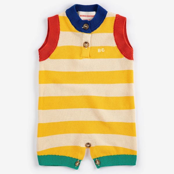 BC striped knitted playsuit