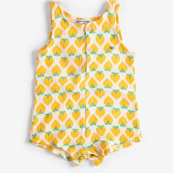 Strawberry all over woven playsuit