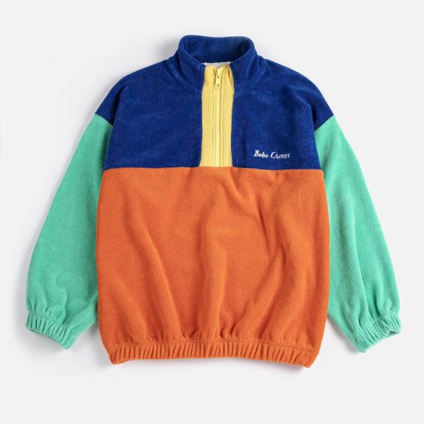 Bobo Choses color block zipped sweatshirt