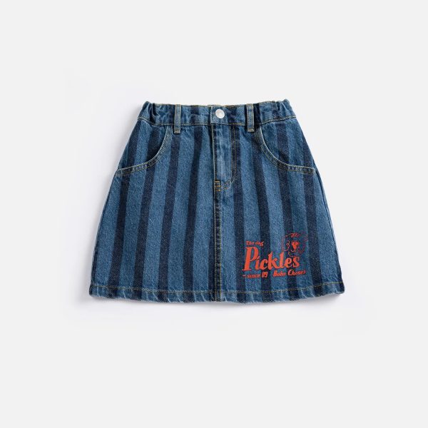 Pickles The Dog Striped denim skirt