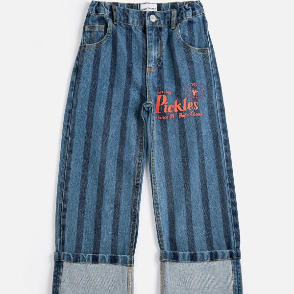 Pickles The Dog Striped denim pants