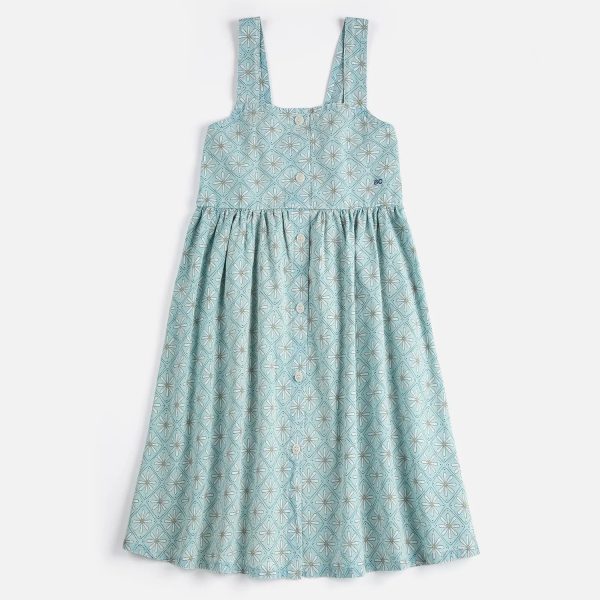 Daisy Mosaic all over woven dress