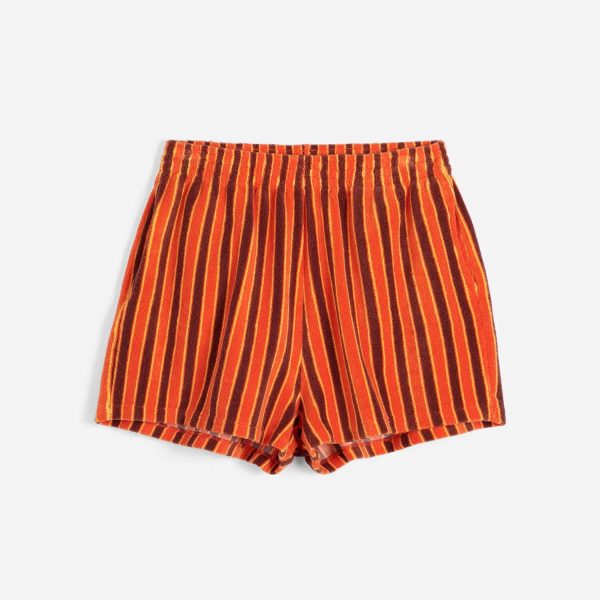 Striped terry shorts