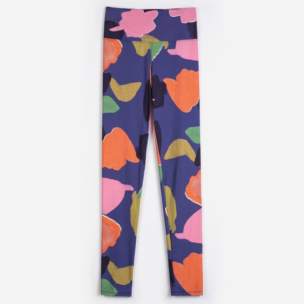 Blooming color pattern sporty leggings