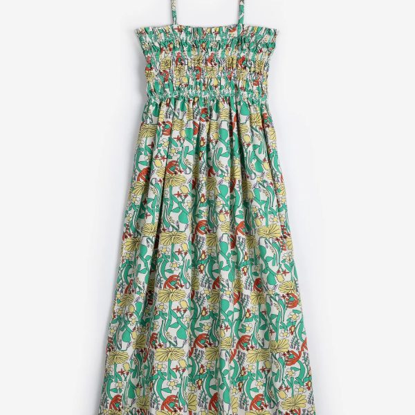Color Herbalist gathered bustier dress