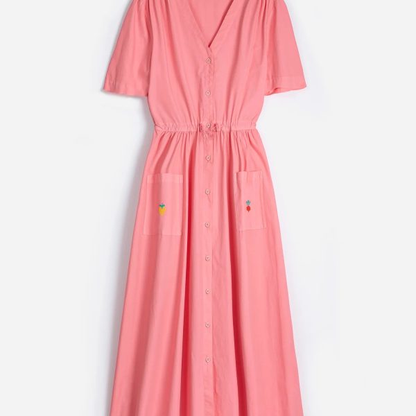 V-neck shirt dress