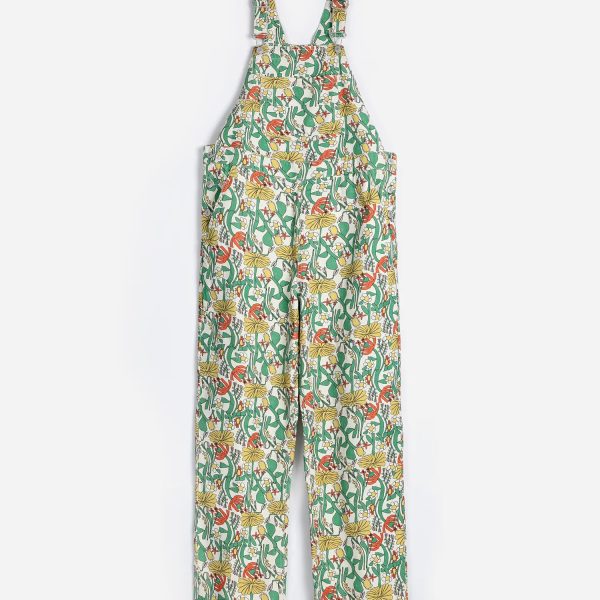 Color Herbalist pattern twill dungaree