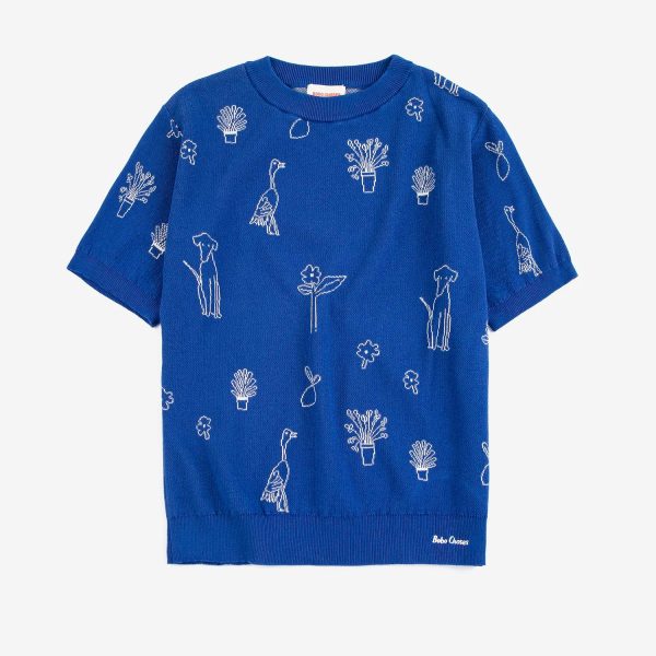 Summer trip jacquard cotton jumper