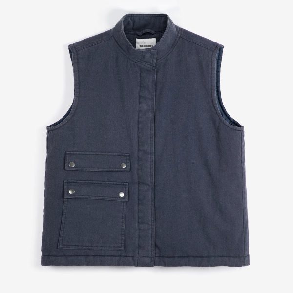 Washed cotton vest