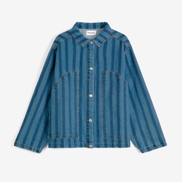 Stripe denim jacket