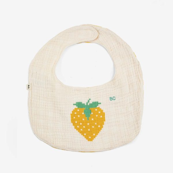 Pixel Strawberry bib