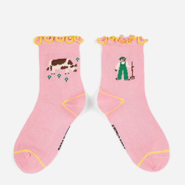 Farm Adventure ruffled short socks