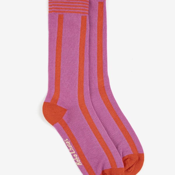 Pink cotton long socks