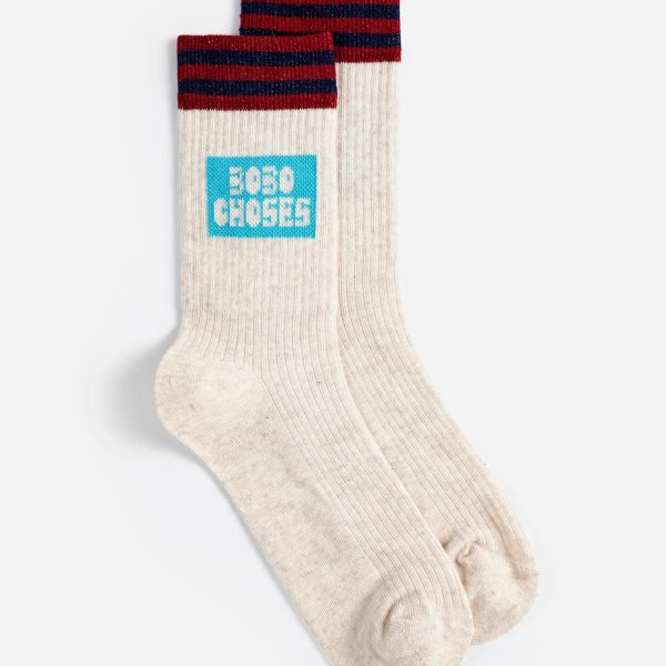 Ribbed cotton short socks