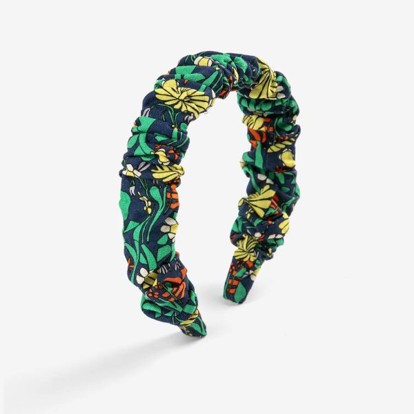 Color Herbalist blue gathered headband