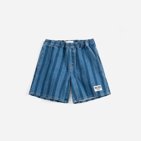 Bobo Choses Since 09 Striped denim bermuda shorts