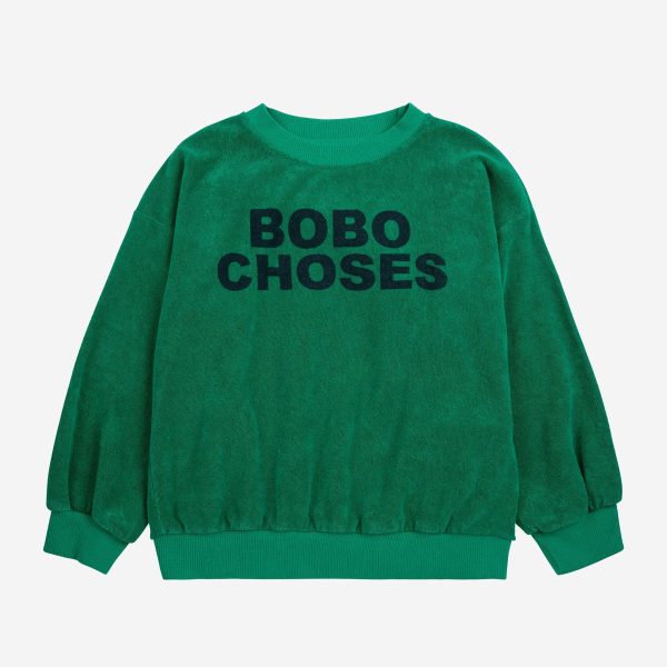Bobo Choses green terry sweatshirt
