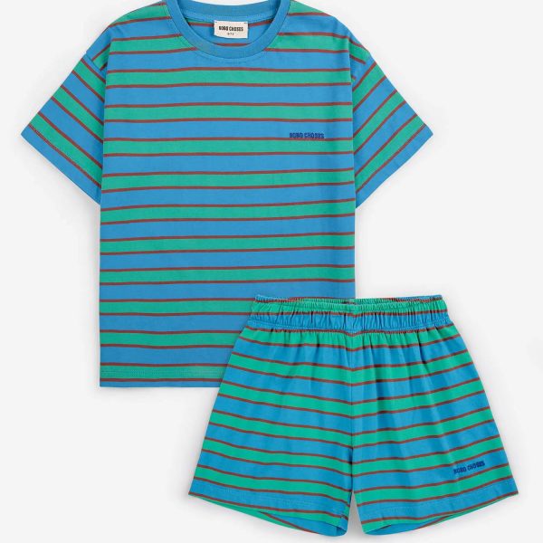 Bobo Choses Blue Stripes loungewear set